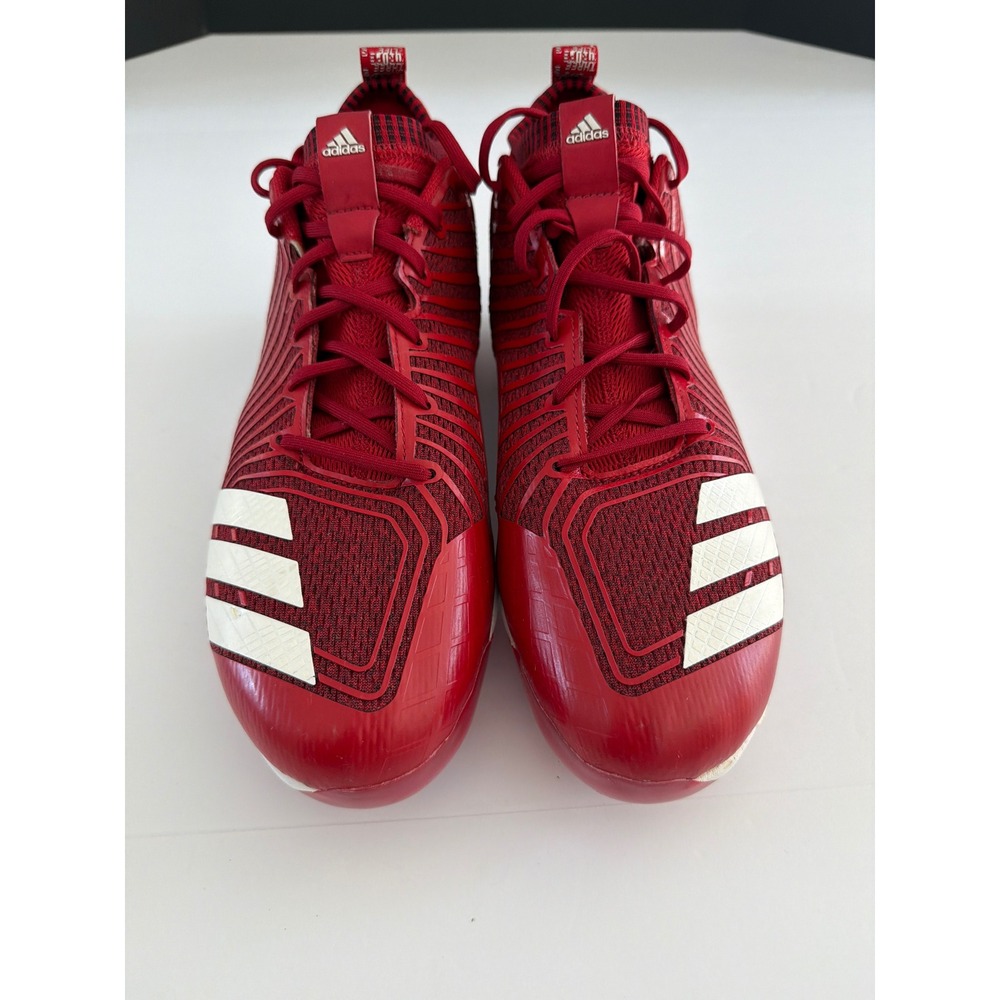 Adidas Icon‎ 3 Boost Metal Baseball Cleats Red White Mens Size 13 B39168